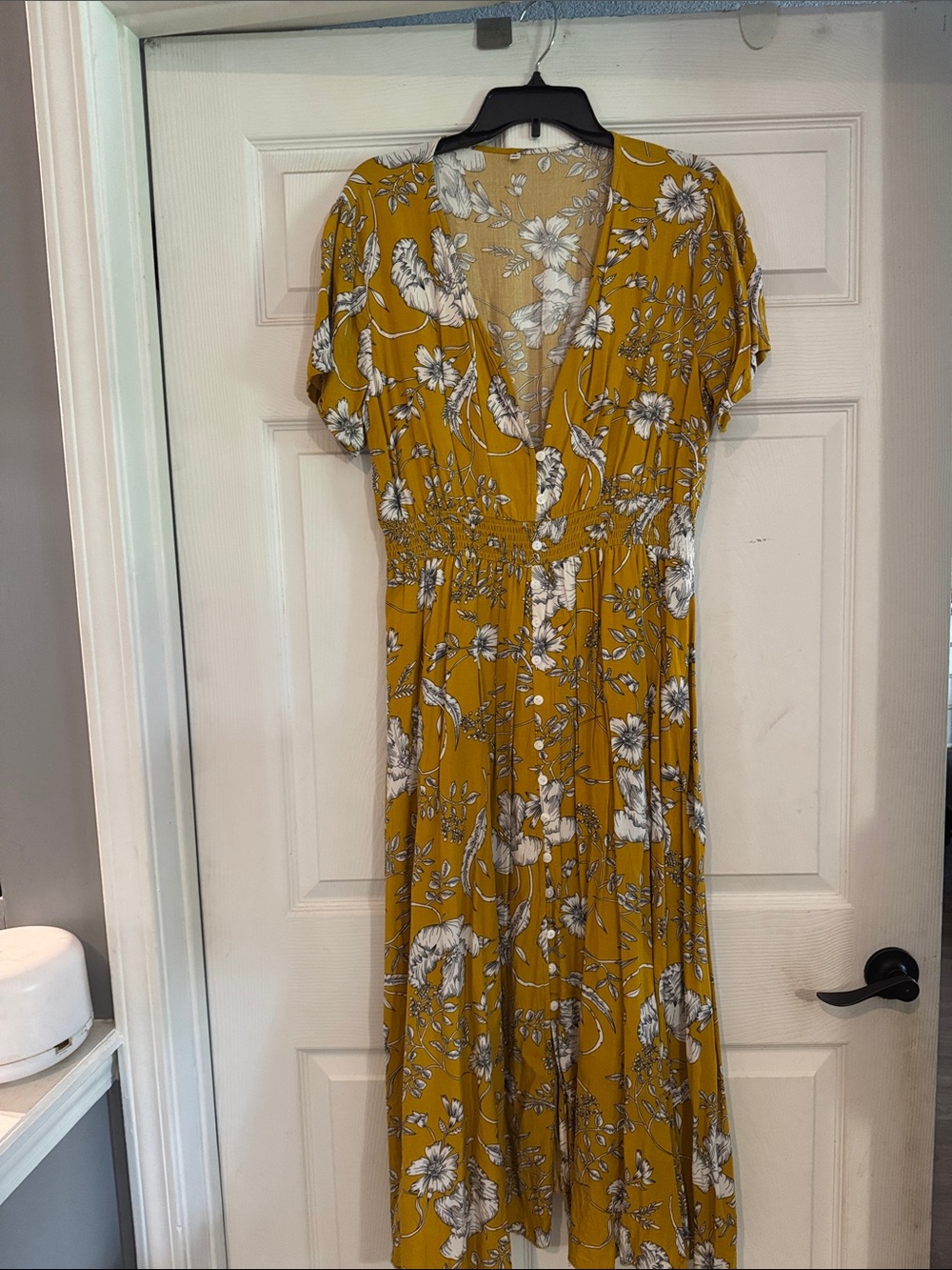 Yellow floral dress